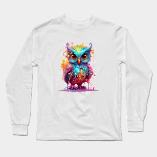 Cute Colorful Owl Long Sleeve T-Shirt